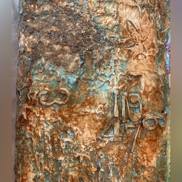 Handmade mixed media “Pom Pom trees” canvas - Picture 7 of 9